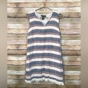 Chelsea & Theodore Red and Blue Striped Dress